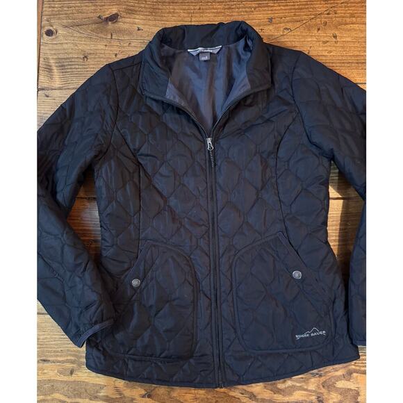 Eddie Bauer Women's Size S Black Year-Round Quilted Field Jacket Coat - Picture 1 of 12